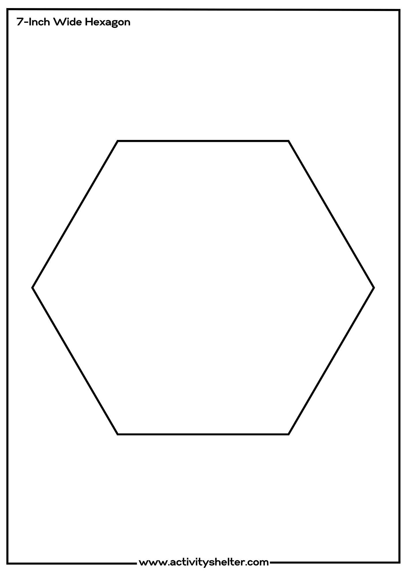 Hexagon Template 7-Inch Wide