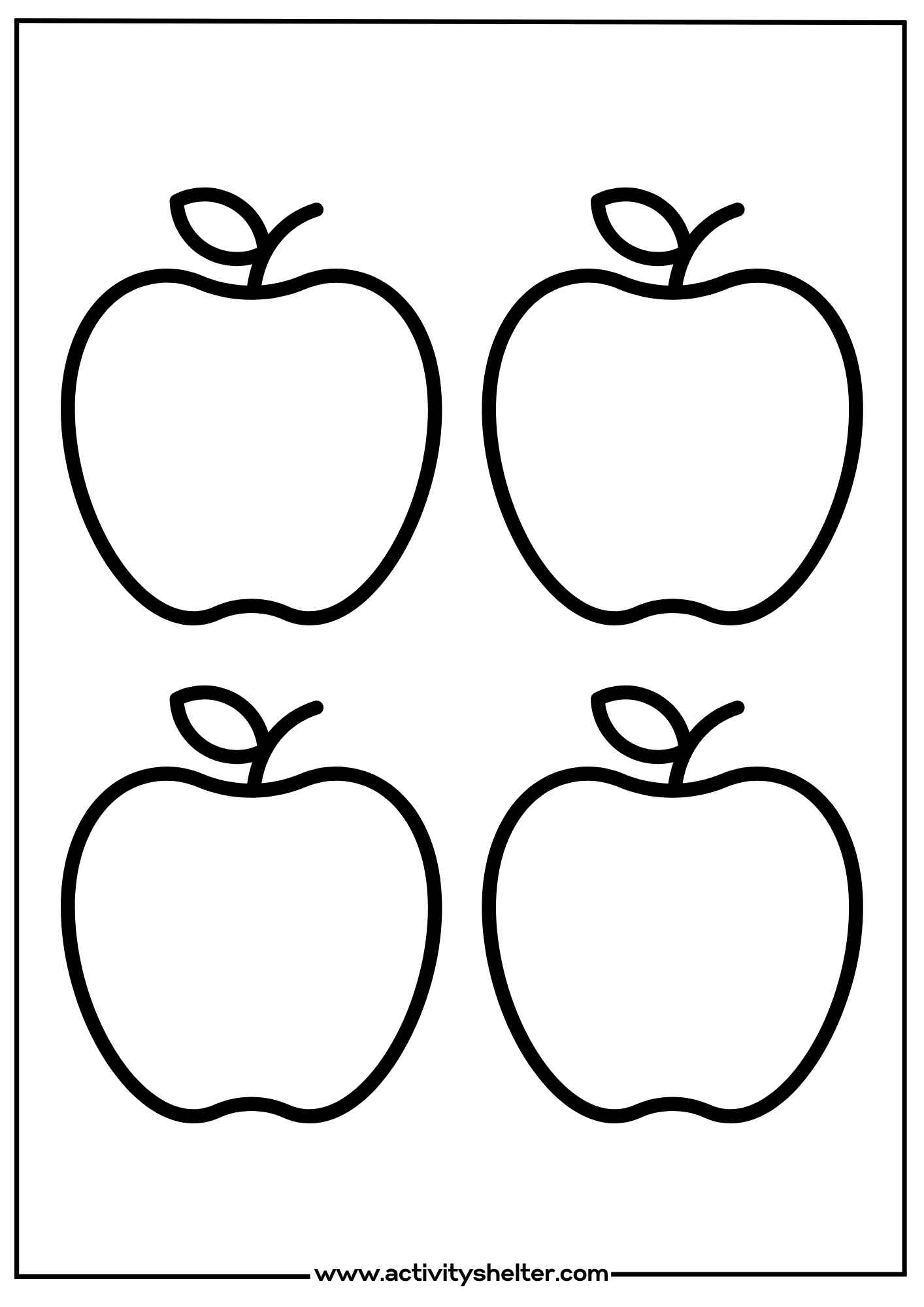 Printable Apple Template Small Size