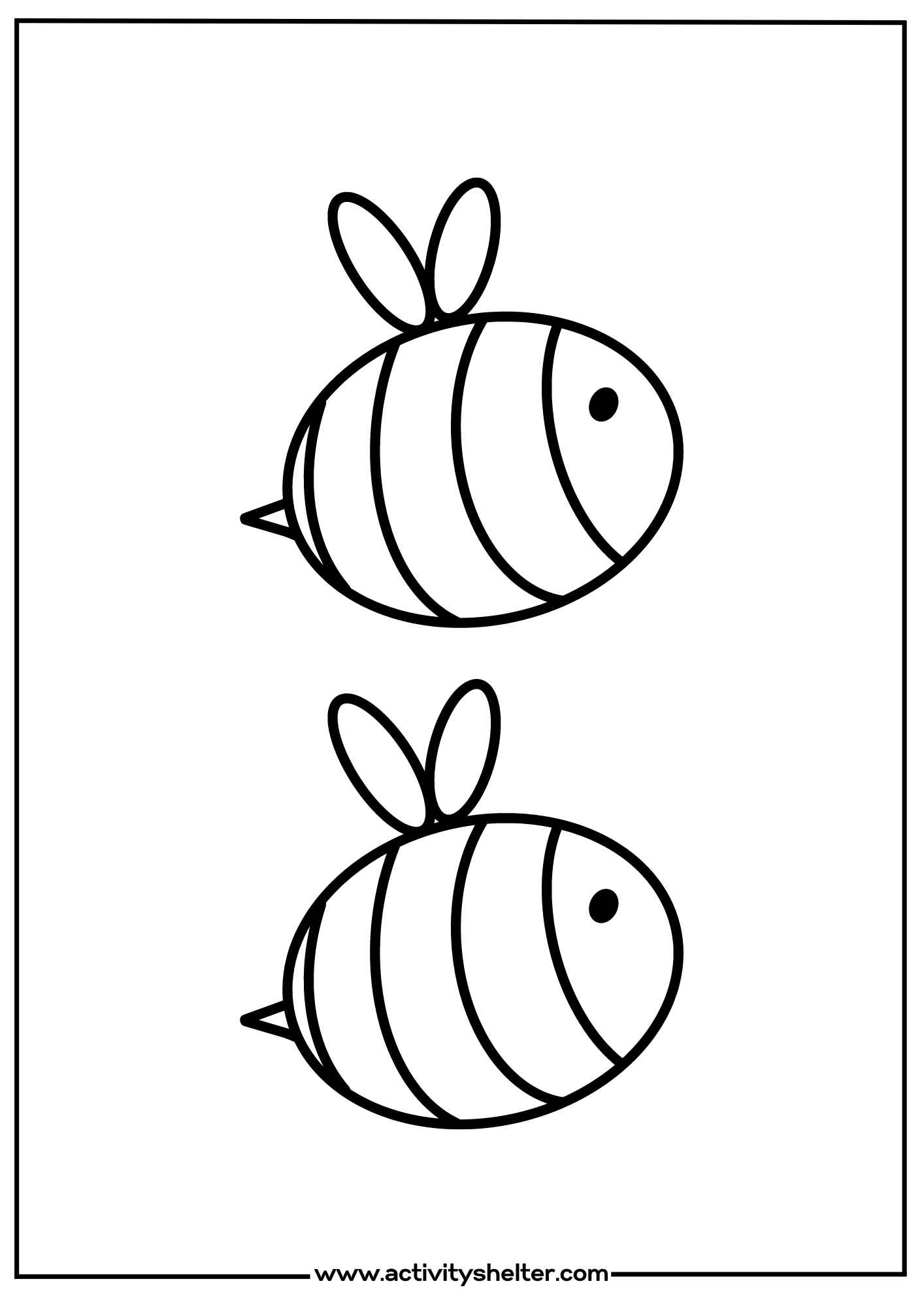 Printable Bee Craft Template