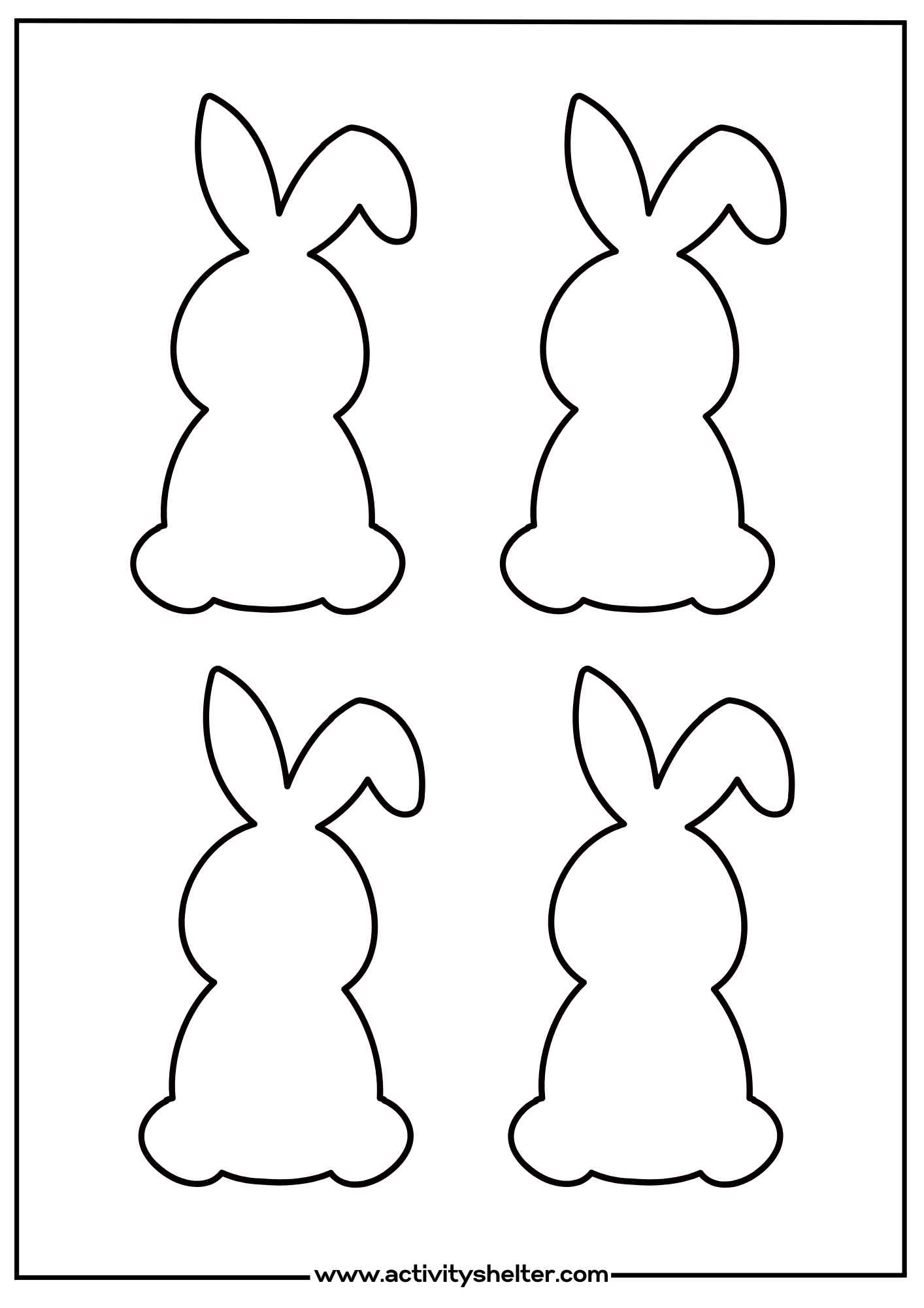 Printable Easter Bunny Template