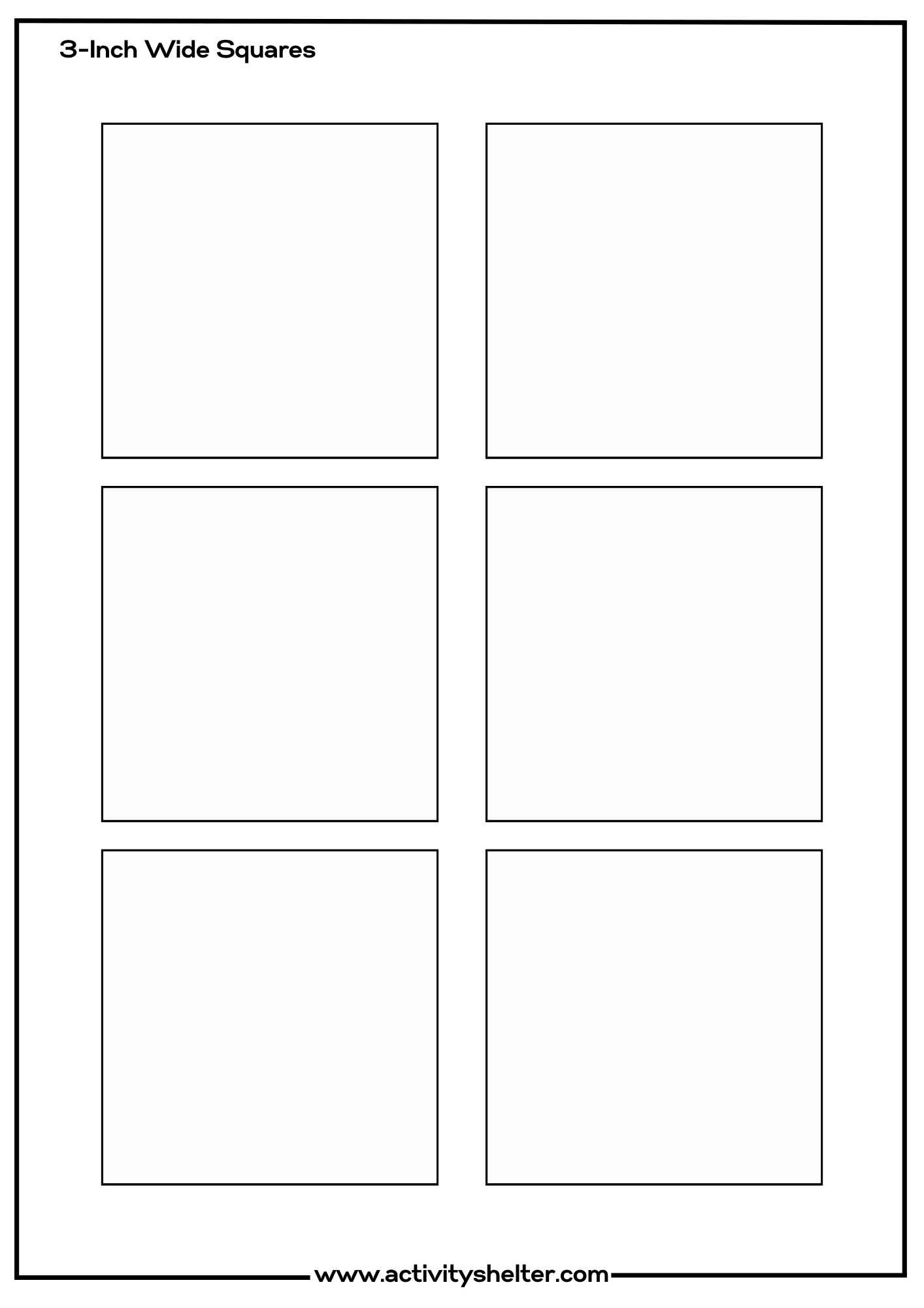 Printable Square Template 3-Inch Wide