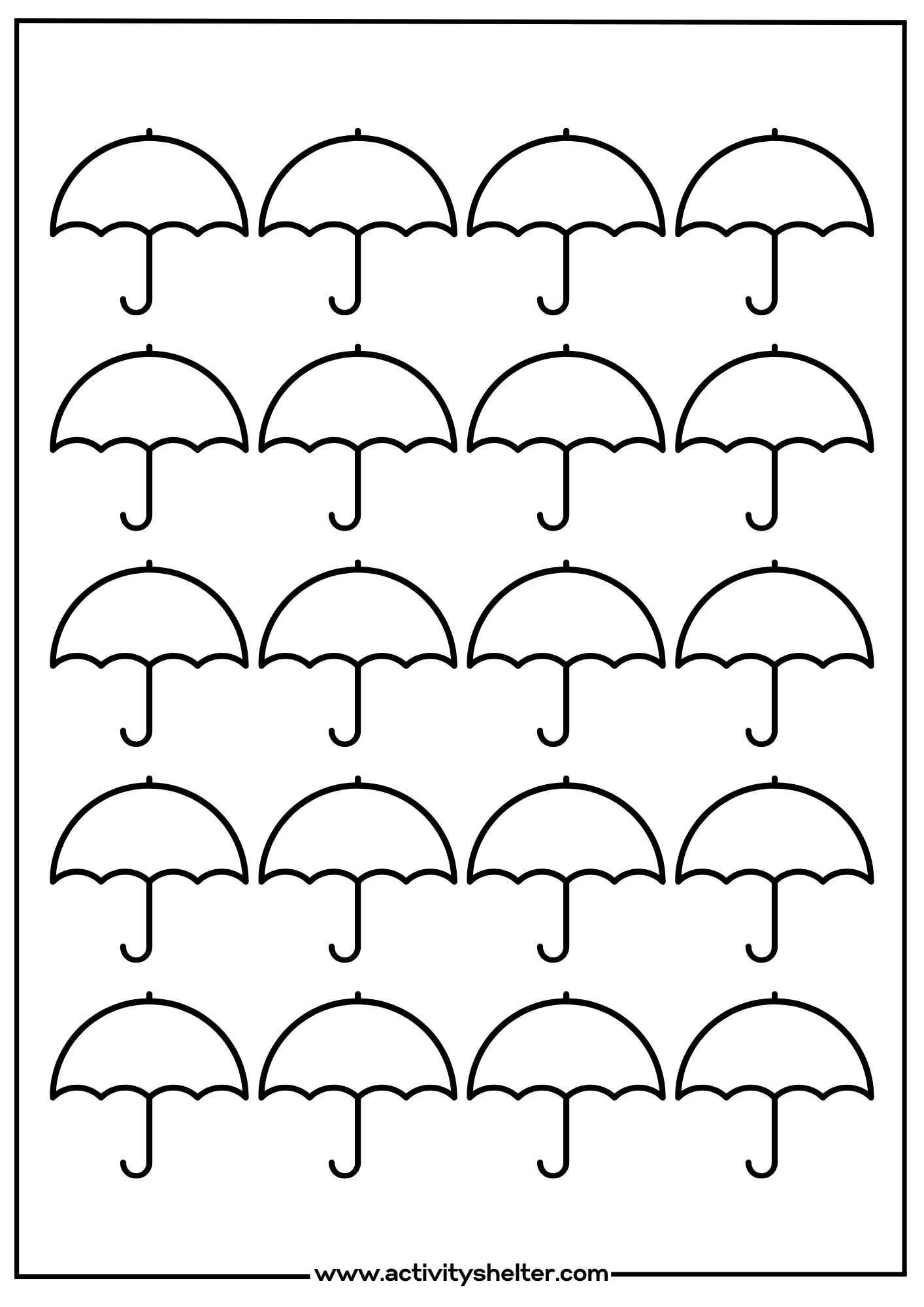 Printable Umbrella Template