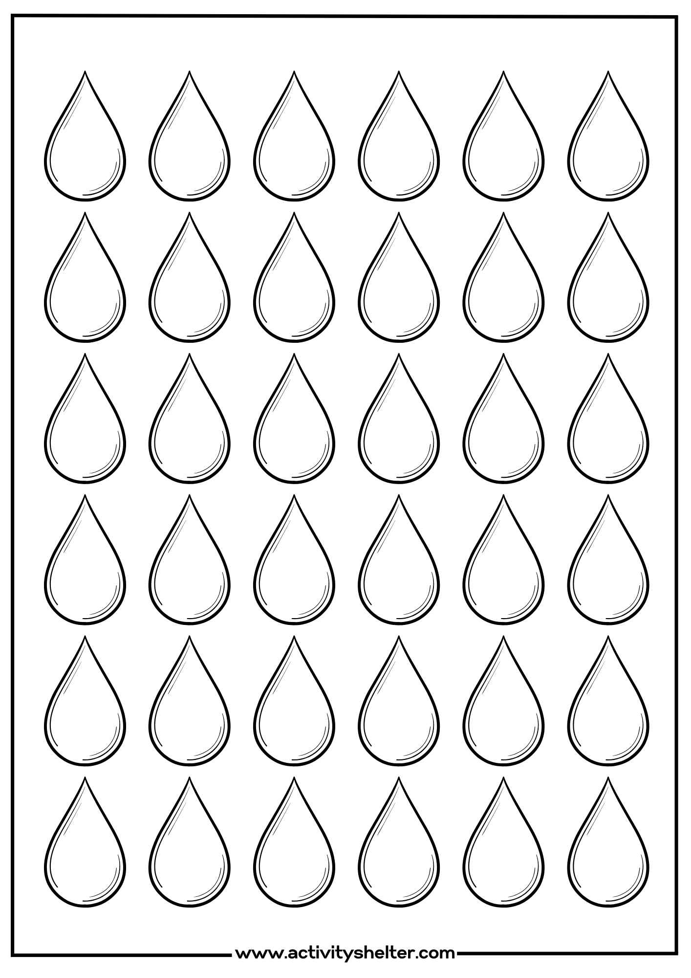 Raindrop Printable