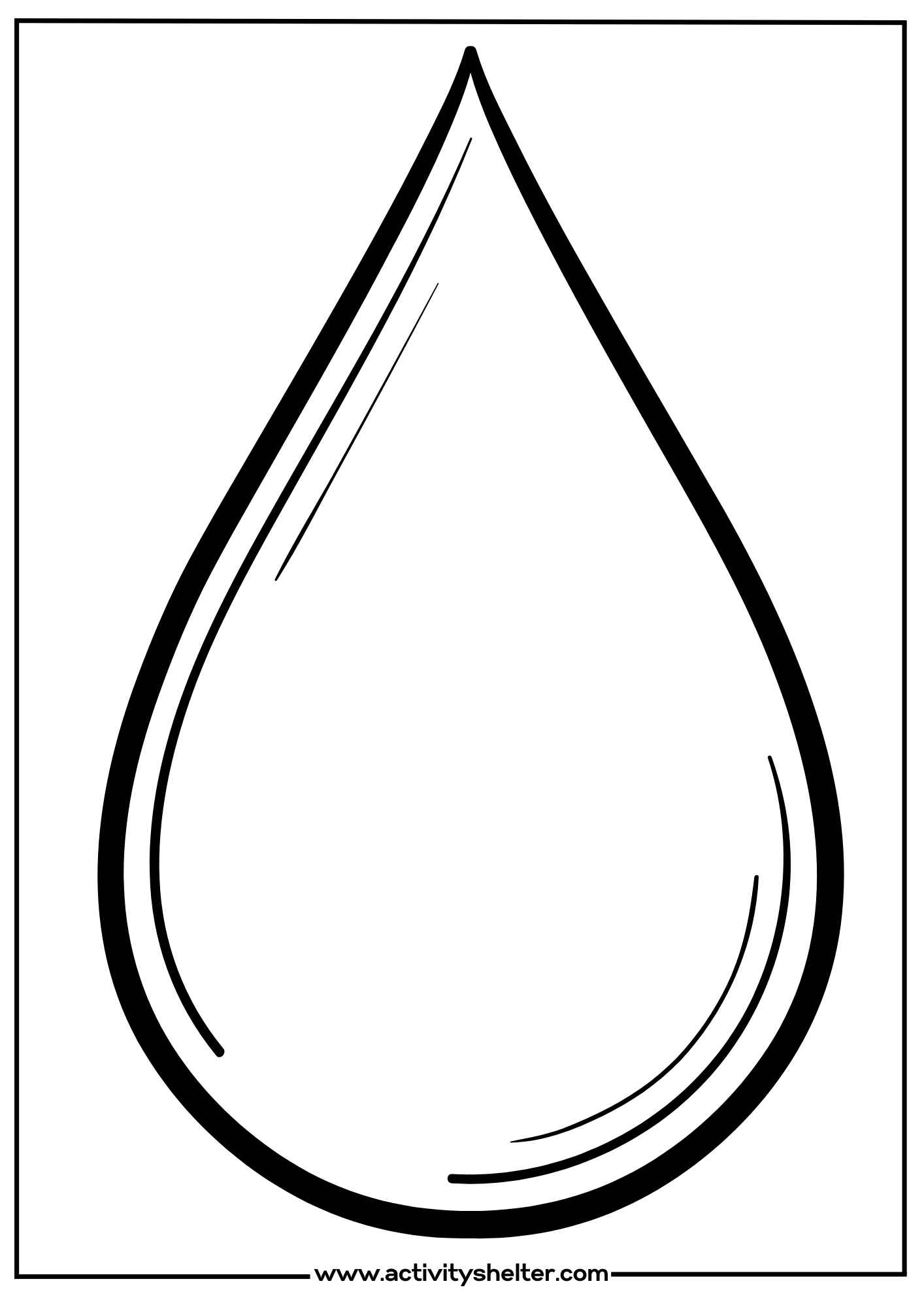 Raindrop Template Printable