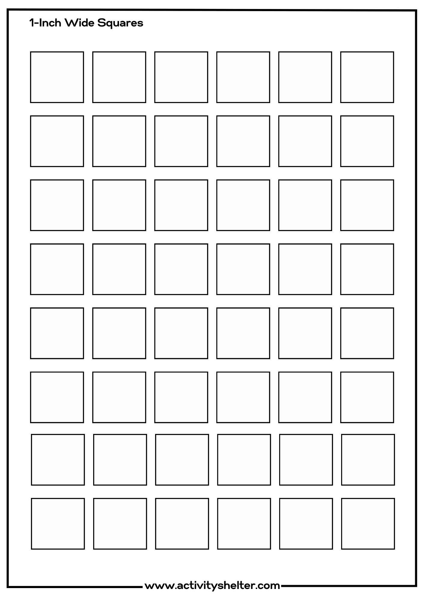 Square Printable 1-Inch Wide