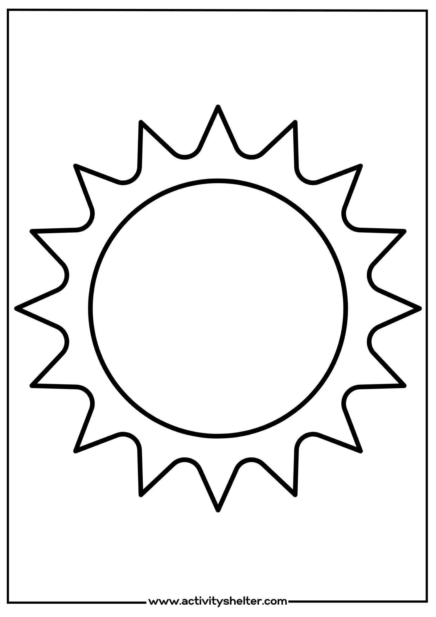 Sun Printable Template