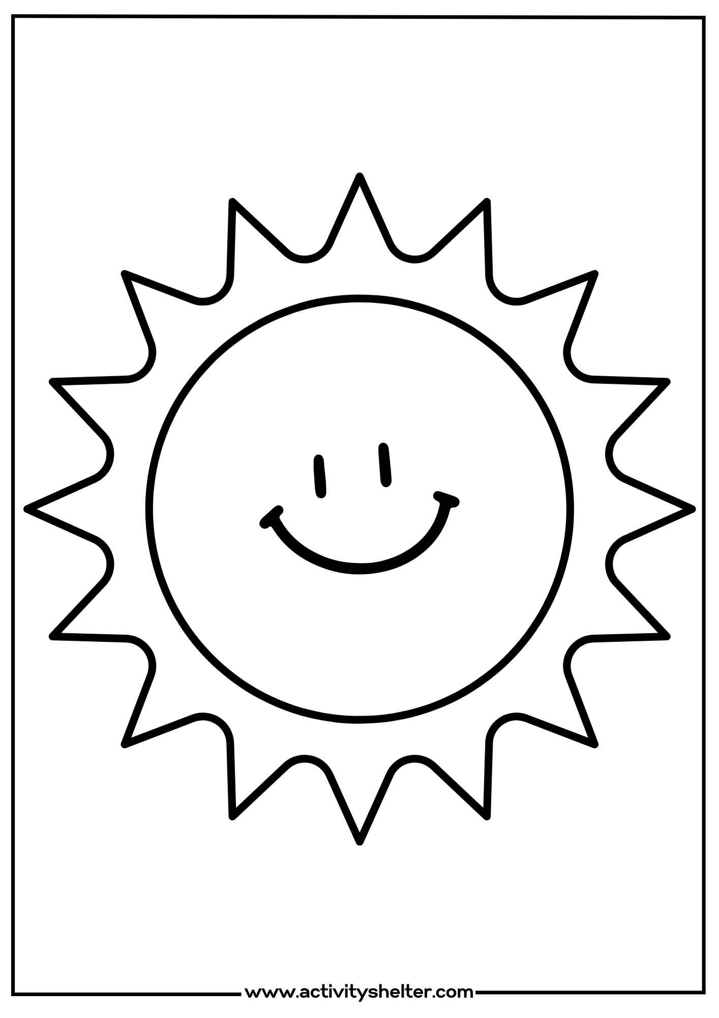 Sun Template Printable