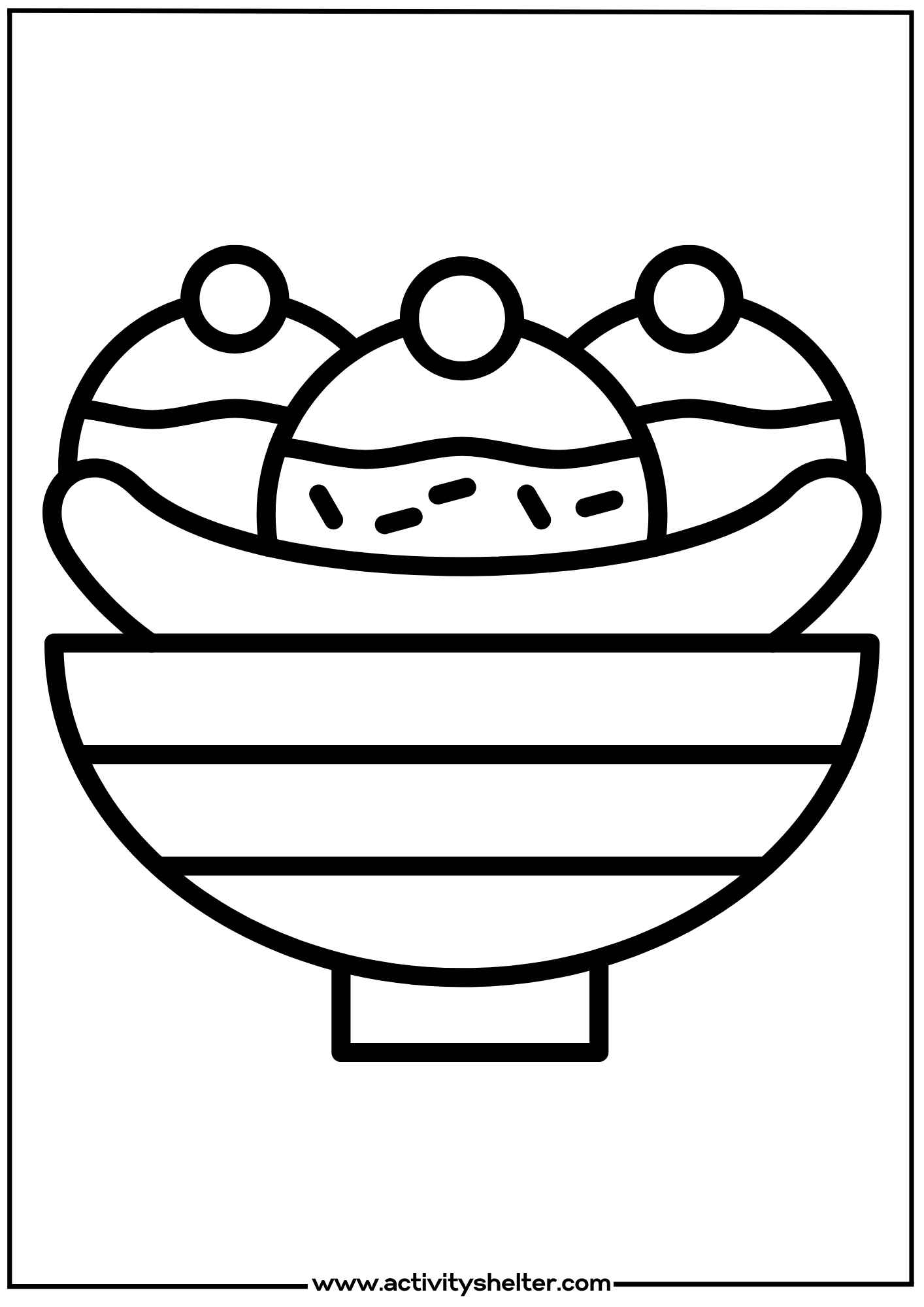 Banana Split Coloring Page