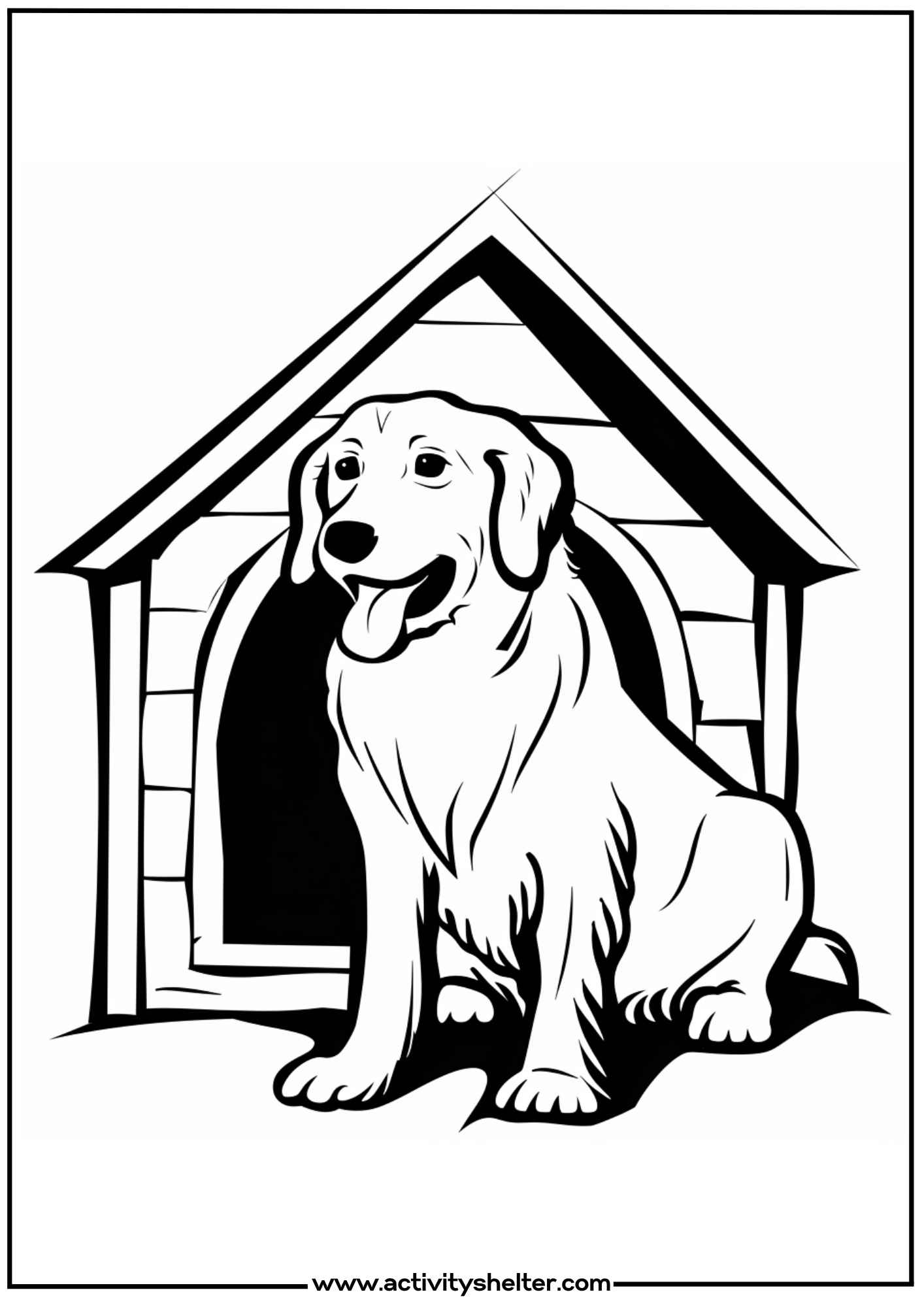 Coloring Pages Golden Retriever