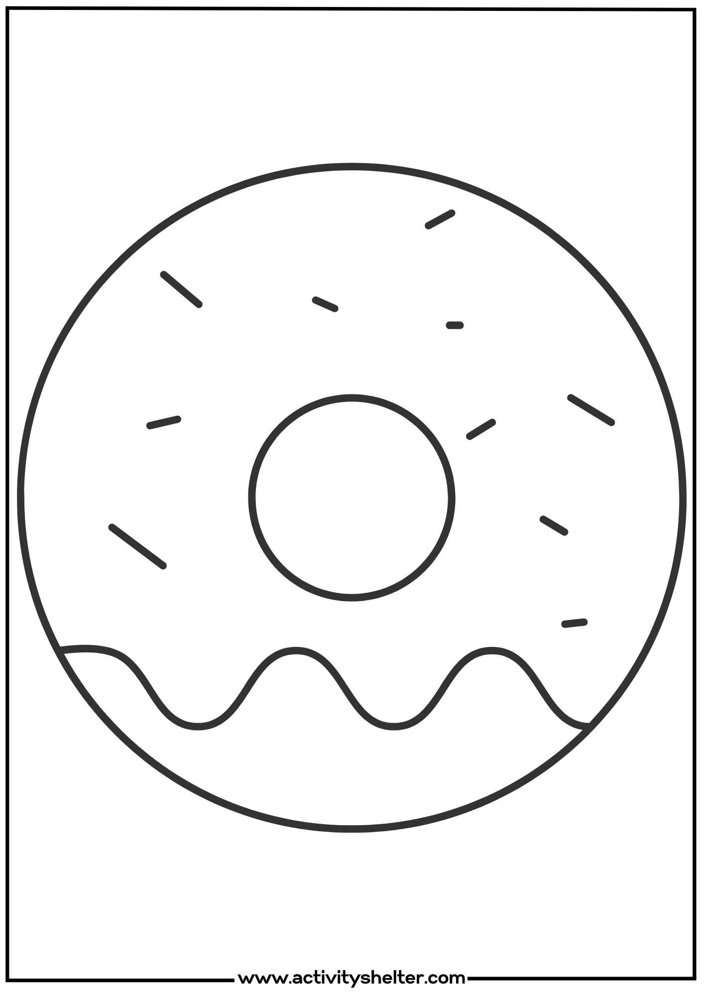 Donut Coloring Sheet